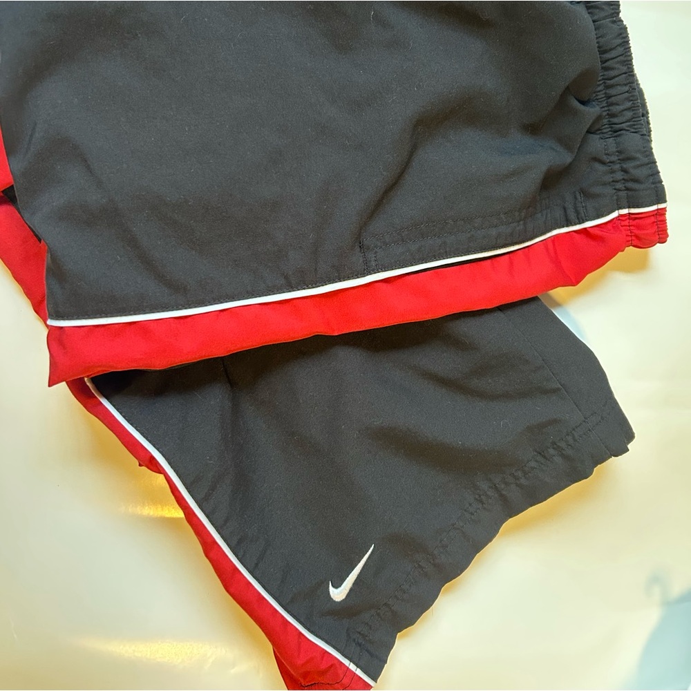 Nike Black and Red Athletic track vintage sweats